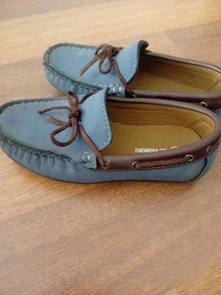 Mavi Süet Erkek Çocuk Loafer Ayakkabı - Görsel 3