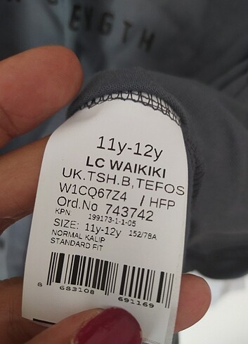 11-12 Yaş Beden LCW tisort