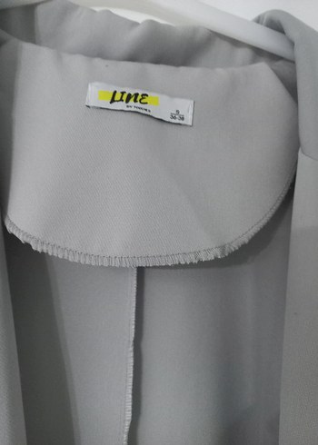 Gri Uzun Kadın Kaban - Görsel 3