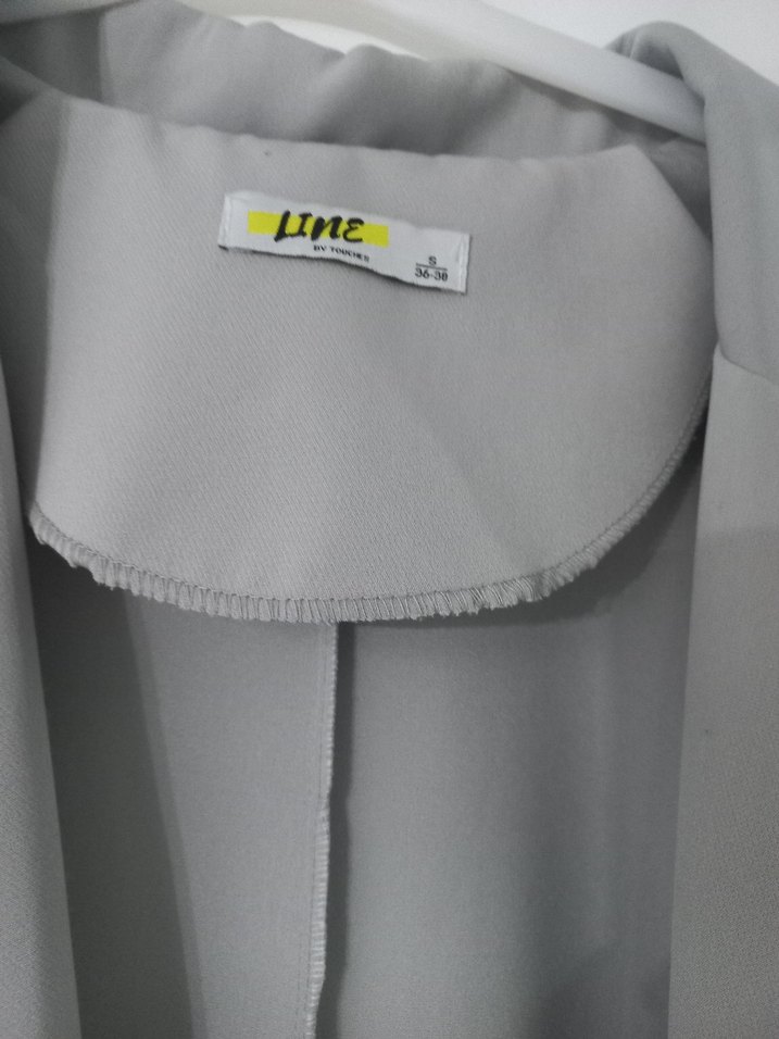 Gri Uzun Kadın Kaban - Görsel 3