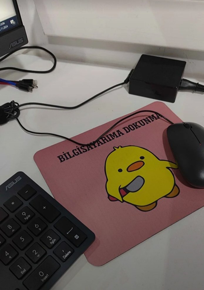 Pembe Civciv Mouse Pad - Görsel 2