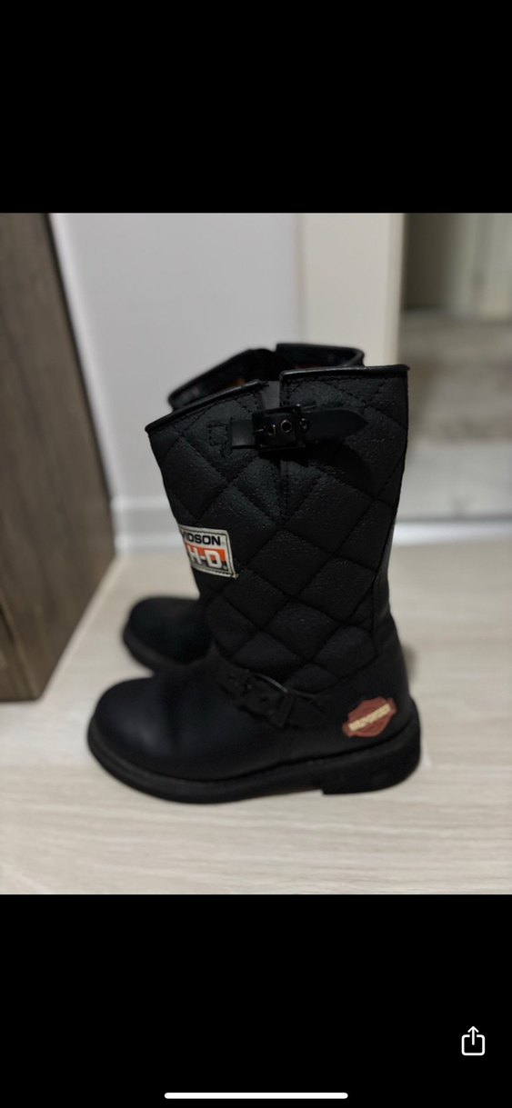 Siyah Tokalı Harley  Kadın Botu - Görsel 2