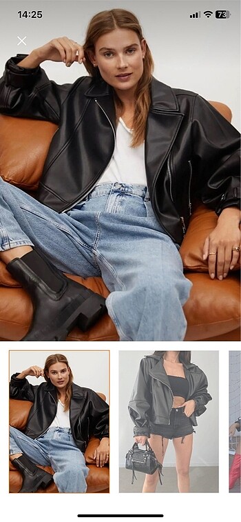 OVERSIZE DERİ CEKET KADIN