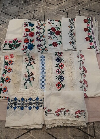 Ceyizlik kanaviçe etek yastik