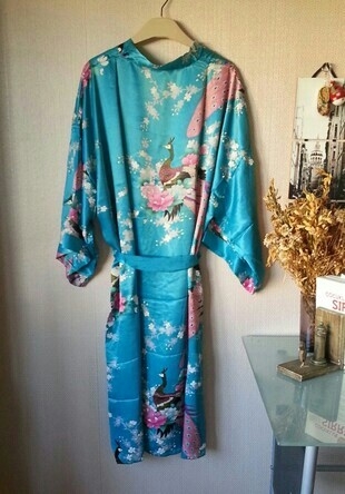 Diğer Cam göbeği renginde Kimono Sabahlık