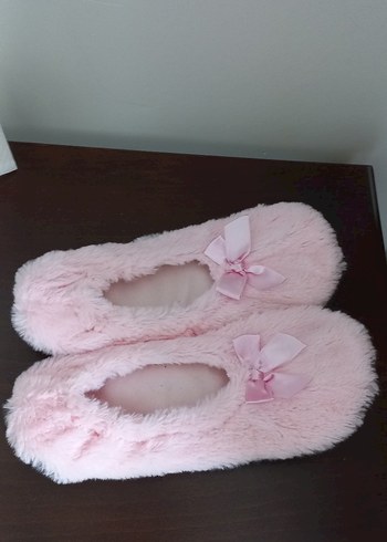 Kızlar için Pembe Peluş Ev Terliği - Görsel 3