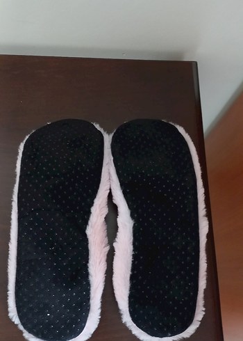 Kızlar için Pembe Peluş Ev Terliği - Görsel 2