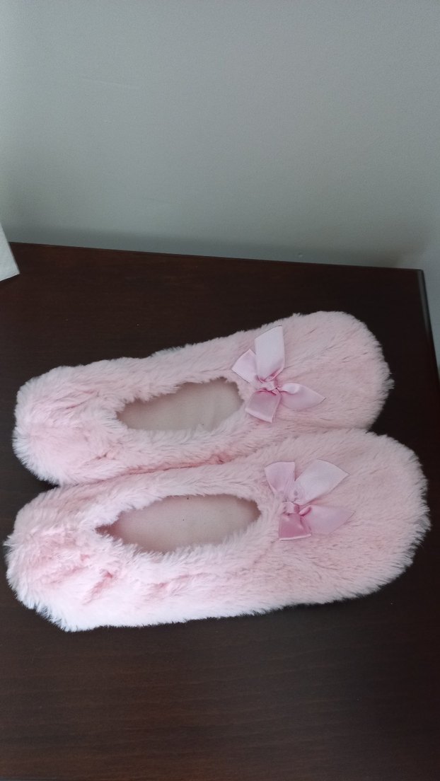 Kızlar için Pembe Peluş Ev Terliği - Görsel 3