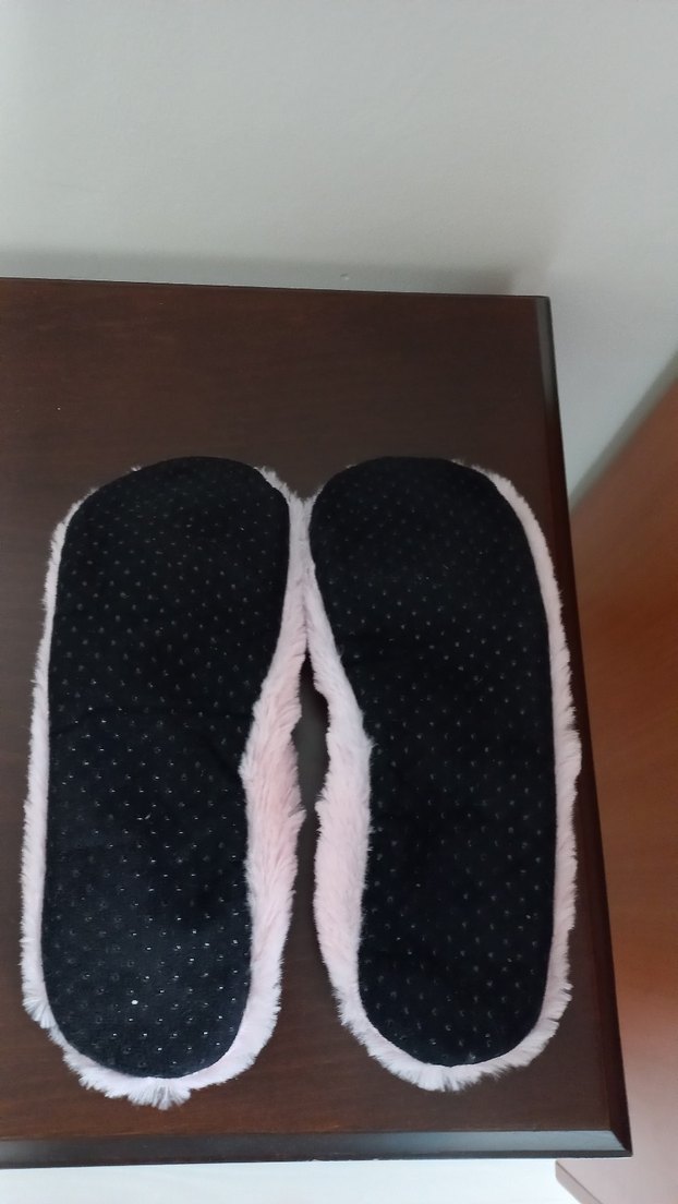 Kızlar için Pembe Peluş Ev Terliği - Görsel 2