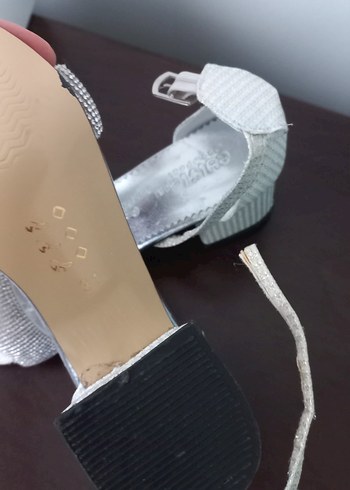 Beyaz Blok Topuklu kız çocuk Abiye Ayakkabı - Görsel 3