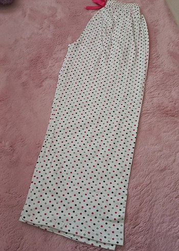 Bohem Tarz Pastel Mor Bağcıklı Pijama Altı - Görsel 4