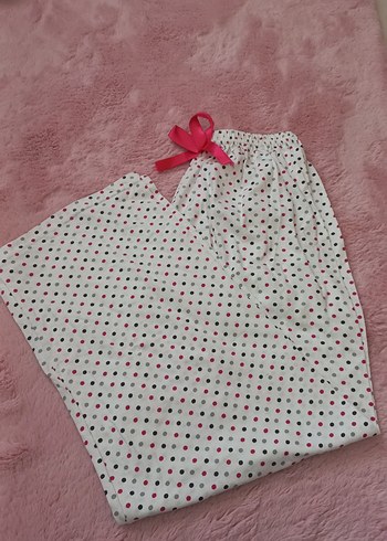 Bohem Tarz Pastel Mor Bağcıklı Pijama Altı - Görsel 5