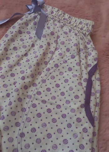 Bohem Tarz Pastel Mor Bağcıklı Pijama Altı - Görsel 2