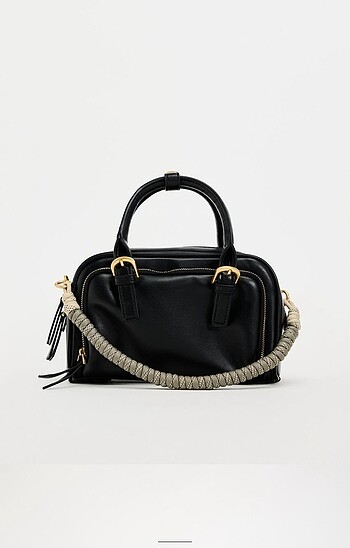 Zara ip askılı boston çanta