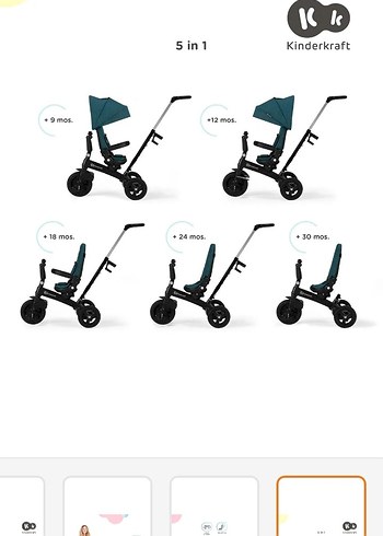 Kraft Kinderkraft Siyah Çocuk Üç Tekerlekli Bisiklet