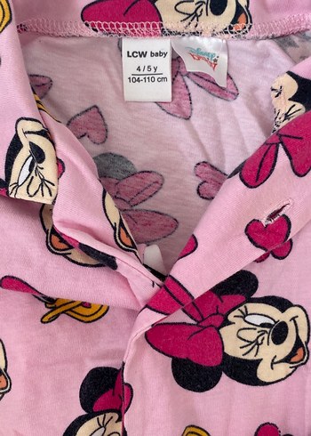 Kız Çocuk Renkli Baskılı Düğmeli  Pijama üstü - Görsel 2