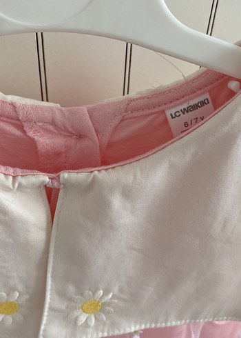 Dantel Detaylı Pembe Kolsuz Kız Elbisesi - Görsel 3