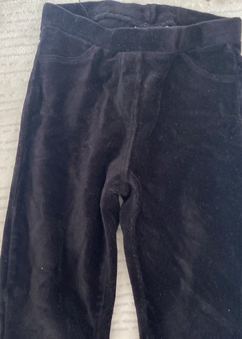 Kız Çocuk Siyah Süet Tayt - Görsel 2