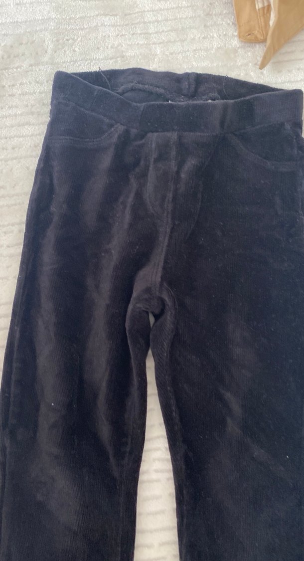 Kız Çocuk Siyah Süet Tayt - Görsel 2