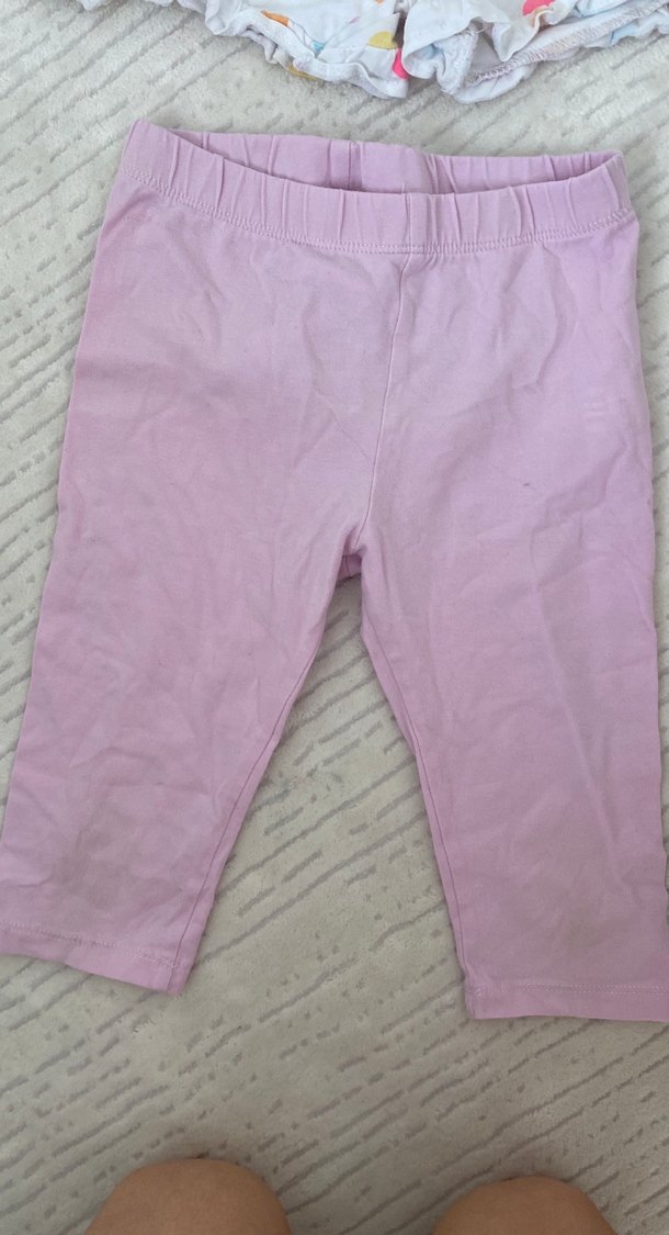 Kız Çocuk Pembe Pamuklu Rahat Tayt ve şort takım - Görsel 2