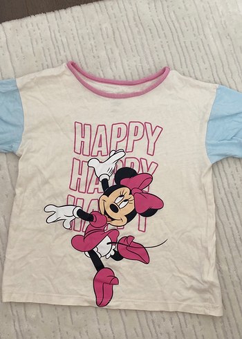 Kız Çocuk Beyaz Baskılı Kısa Kollu Tişört - Görsel 2