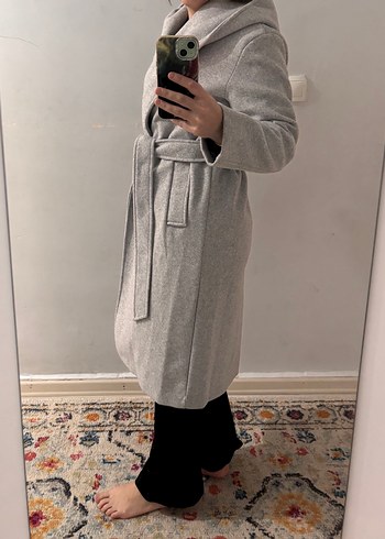 Gri Kuşaklı Uzun Kaban - Görsel 5