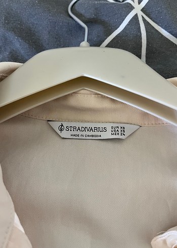 Stradivarius Kadın Beyaz Keten Midi Gömlek