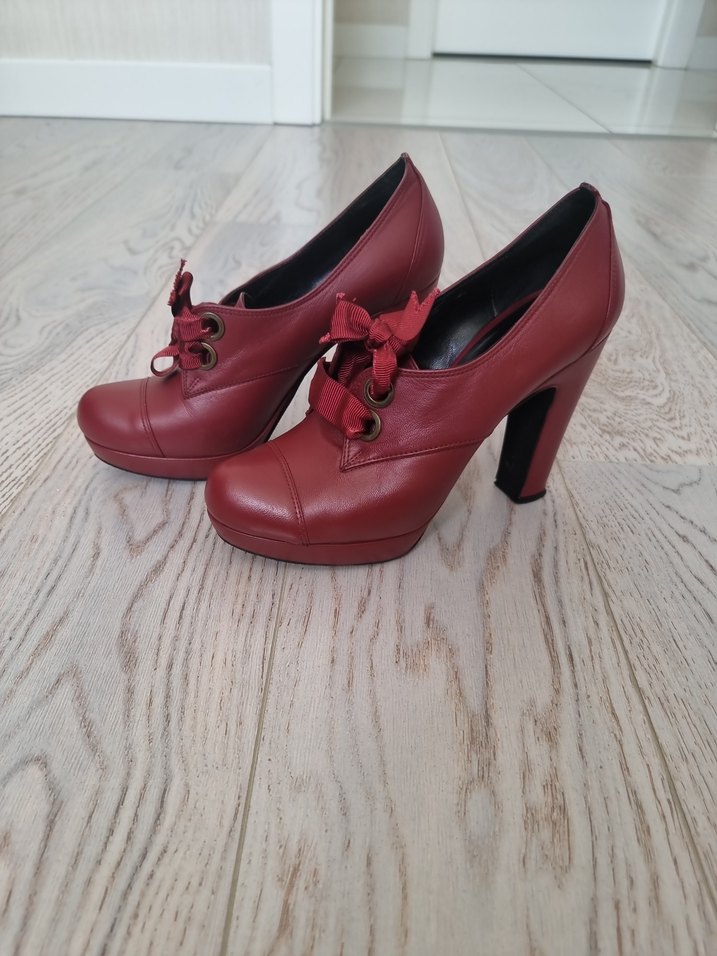 Beta deri platform ayakkabı - Görsel 2