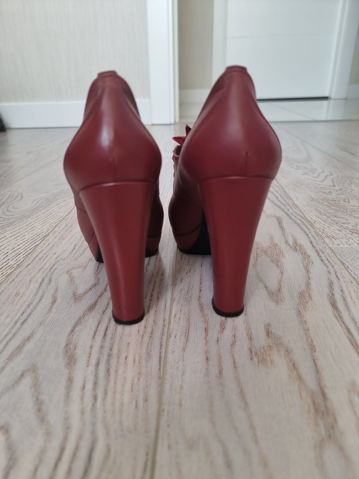 Beta deri platform ayakkabı - Görsel 3