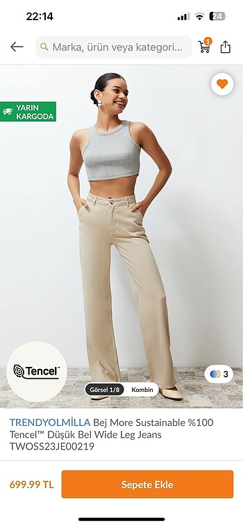 milli tencel pantolon