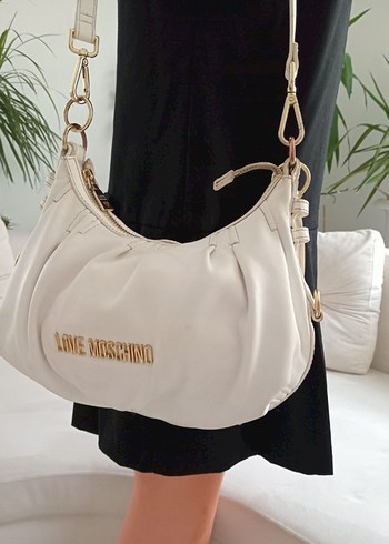 Love Moschino Beyaz Deri Çanta