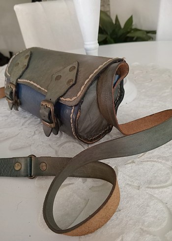 Diğer El Yapımı Vintage Hakiki Deri Çanta