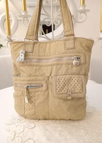 Kipling Bej Tote Çanta