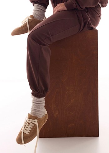 Kahverengi Kadın Salaş Eşofman Altı - Görsel 3