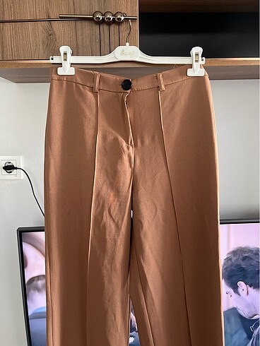 Diğer Kahve rengi kumaş pantolon