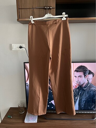 xl Beden kahverengi Renk Kahve rengi kumaş pantolon