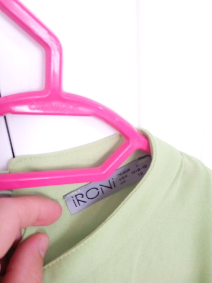 Yeşil  Kadın Bluz, Volanlı Uzun Kol - Görsel 2