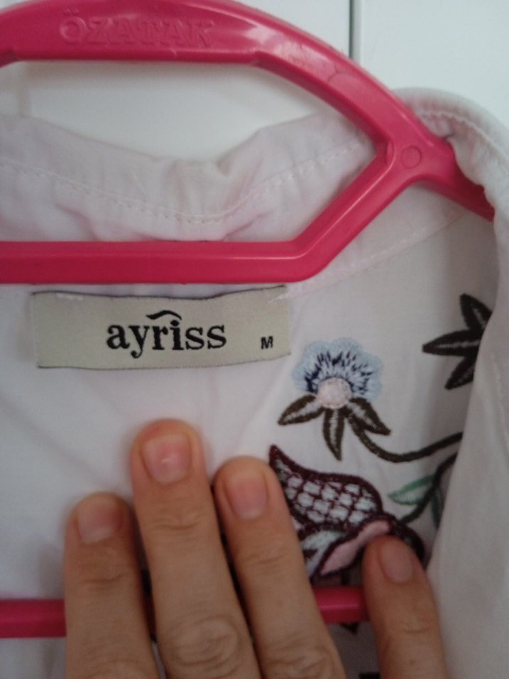 Nakışlı Bohem Beyaz Kadın Gömlek - Görsel 3