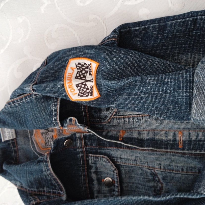 çocuk Düğmeli Denim Ceket - Görsel 2