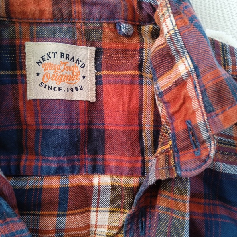 Next Erkek Çocuk Mavi Kareli Gömlek - Görsel 4