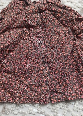 Kız Bebek Kadife Askılı Tulum ve Bluz Takımı - Görsel 6