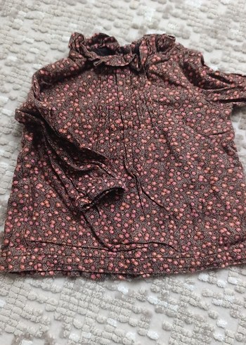 Kız Bebek Kadife Askılı Tulum ve Bluz Takımı - Görsel 4