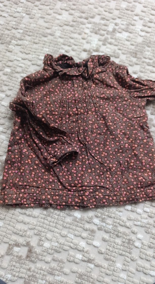 Kız Bebek Kadife Askılı Tulum ve Bluz Takımı - Görsel 4