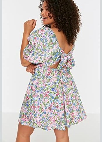 Trendyol Curve Bohem Çiçek Desenli Midi Elbise - Görsel 3