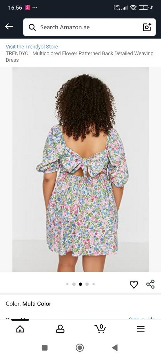 Trendyol Curve Bohem Çiçek Desenli Midi Elbise - Görsel 4