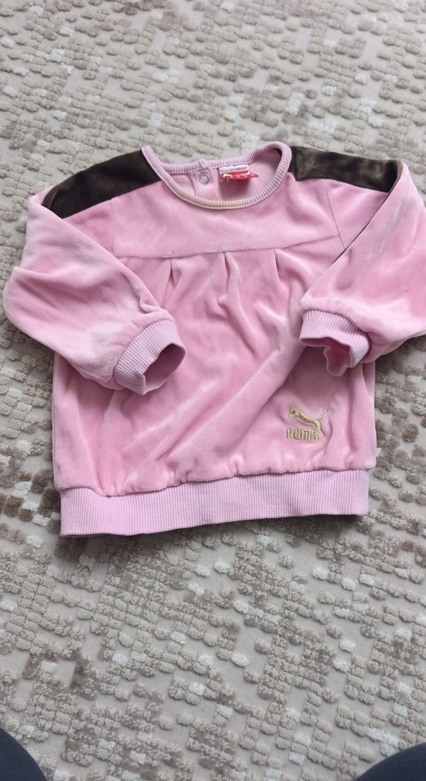 Puma Kız Bebek Kadife Eşofman Takımı - Görsel 2
