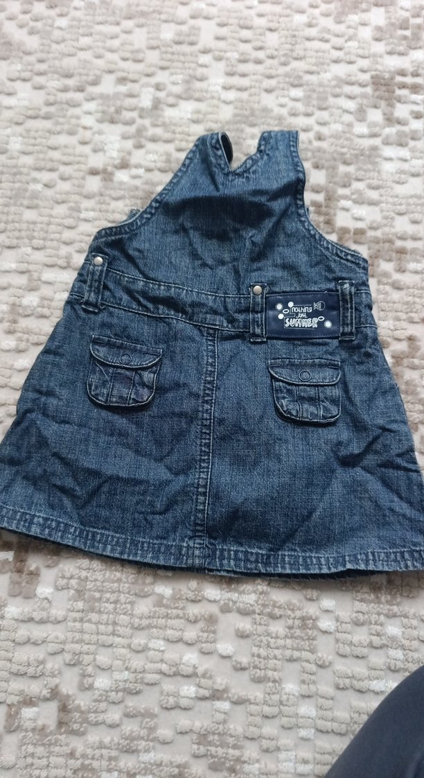 Kız Bebek Kot Jile Elbise - Görsel 2