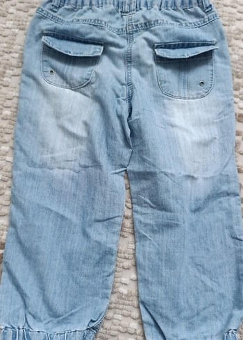 Kız Çocuk Açık Mavi Bol Kesim Denim Pantolon - Görsel 2