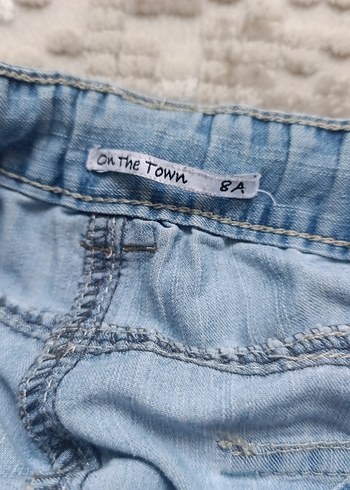 Kız Çocuk Açık Mavi Bol Kesim Denim Pantolon - Görsel 3