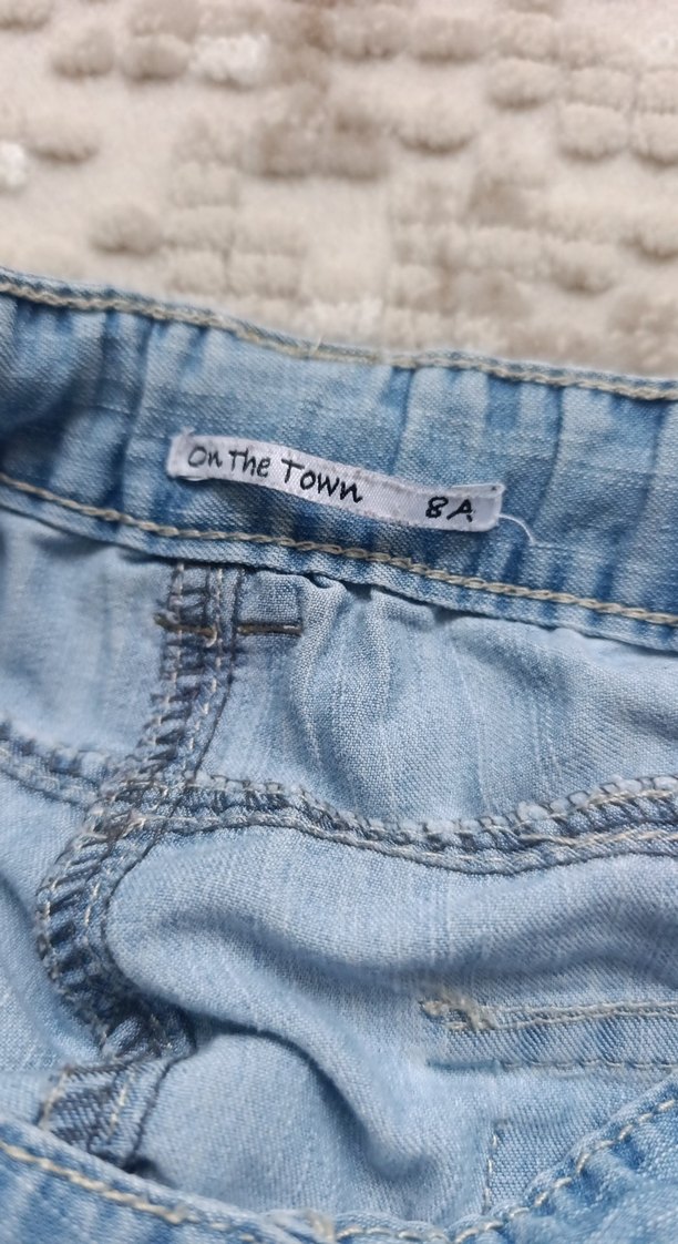 Kız Çocuk Açık Mavi Bol Kesim Denim Pantolon - Görsel 3